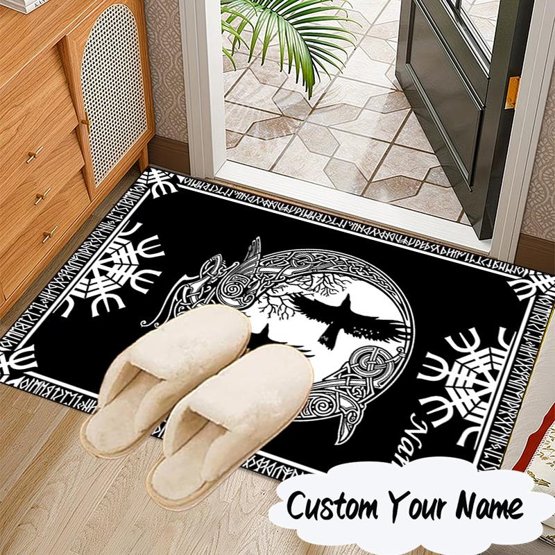 Custom Name Rug Viking Carpet Game rug Area Rug Suitable for Kitchens, Homes, Offices, Living Rooms,Home Decor,Birthday Gift
