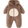 Детский теплый флисовый комбинезон-слип Minibala Коралловый