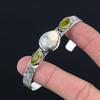 925 Sterling Silver Pear Maligano Jasper Stone Citrine Wife Boho Bangle Jewelry