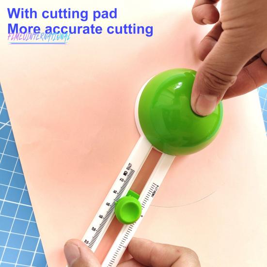 1 комплект кругового резака, простой в использовании, прочный круглый резак, круглый режущий инструмент с регулируемым диаметром для поделок из бумаги