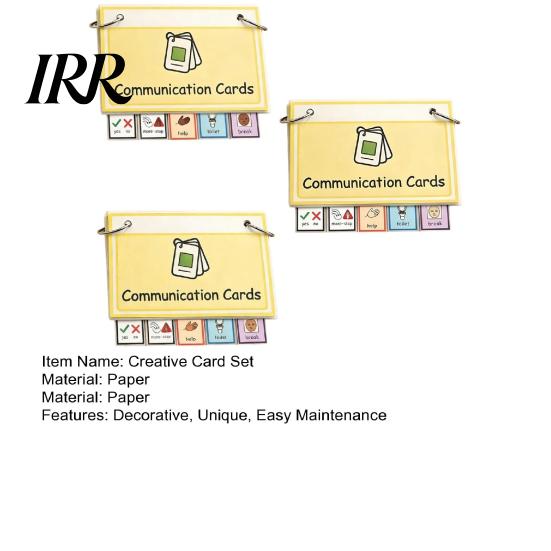 Tear-resistant Communication Tools Basic Needs Cards Set Visual Aid Flash for AAC Speech Delay Non-Verbal Portable Picture Exchange System