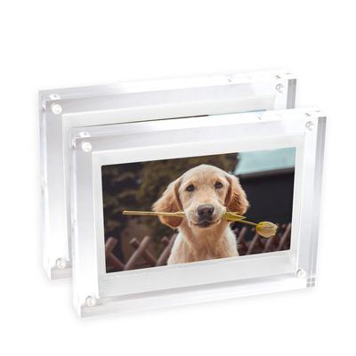 BBEST Акриловый фотоблок для Instax Wide x Может быть вертикально или с акриловой фоторамкой, Тип, (128 107мм), 2 шт., Магнитный, Прозрачный,