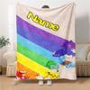 Custom Name Rainbow Unicorn Heart Party Blanket For Couch Bed Plush Cozy Fuzzy Blanket Super Soft Warm Blankets For Fall And Winter 0916125