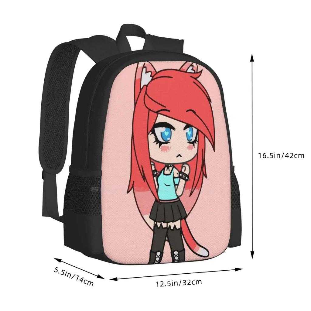 Gacha Life Дизайн сумки с узором Клау Школьный рюкзак Gachaverse Gachaworld Аниме Манга Lunime Mike Bloxburg Игра Онлайн