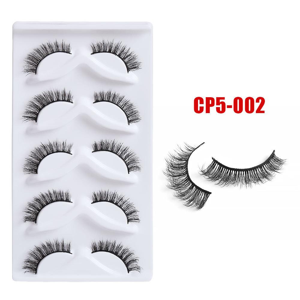 5 Pairs Of High-Quality Imitation Eyelashes Are Messy And Curled To Simulate Daily False Eyelashes