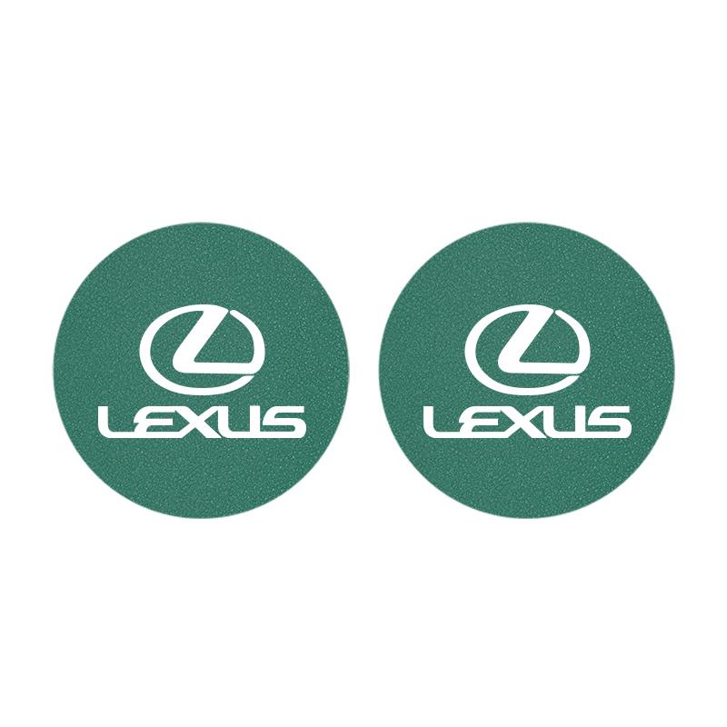 2Pcs Car Suede Coaster Anti-Slip Water Cup Pad Accessories For Lexus F SPORT GS GX IS LS LX CT LC LBX NX RX 350h 450h ES UX 300e