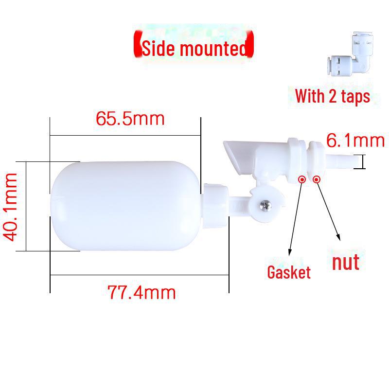 Регулятор уровня воды с механическим поплавковым клапаном для очистки питьевой воды в баках и ведрах.