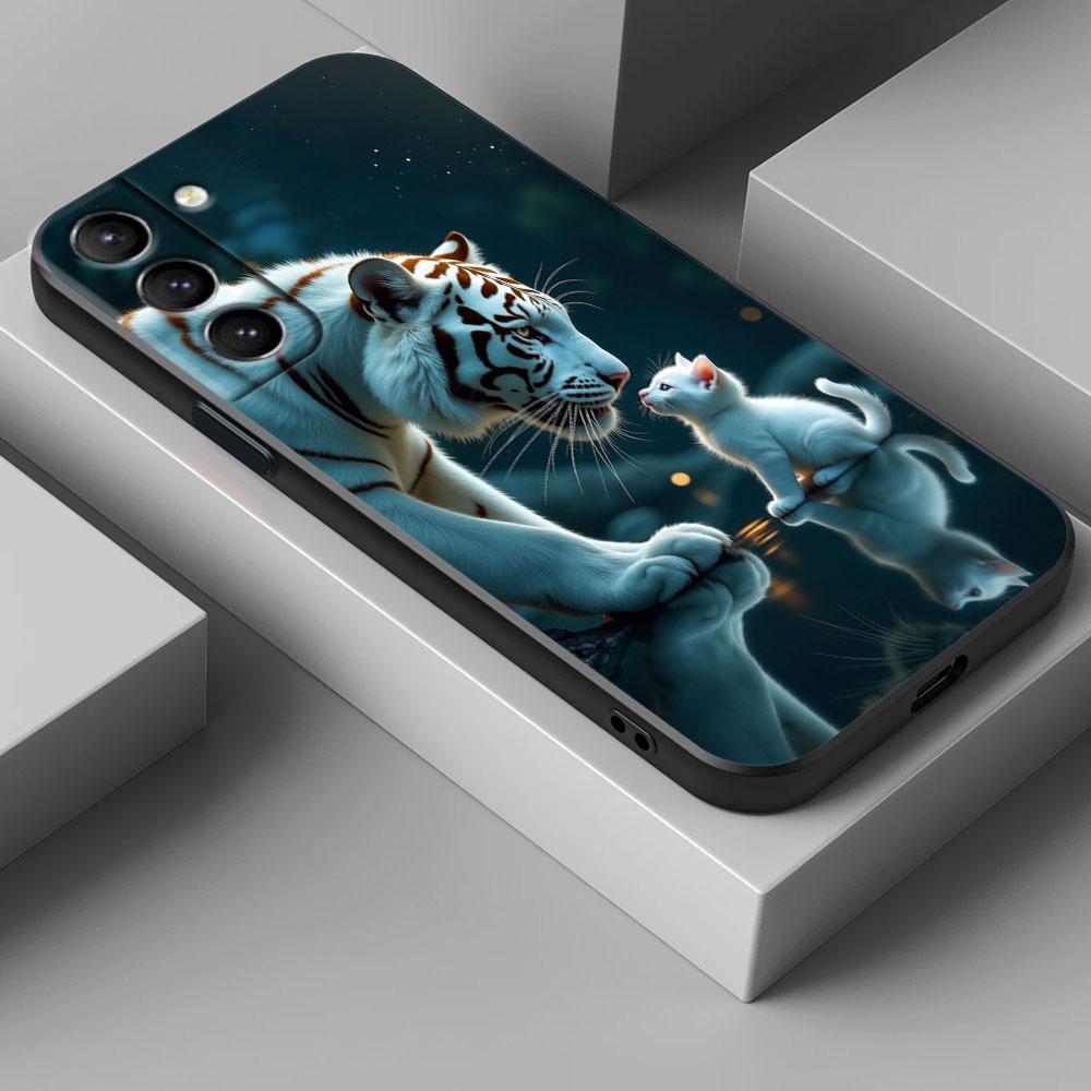 Силиконовый чехол Волк Лев Кот S26Ultra для Samsung Galaxy S26 S25 S24 S23 S20 S21 FE S22 Ultra Plus 5G Чехлы Мягкая Крышка для Телефона