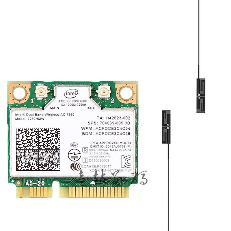 Двухдиапазонная беспроводная сетевая карта 1200M 7260AC с 5G и Bluetooth 4.0 MINI PCIe