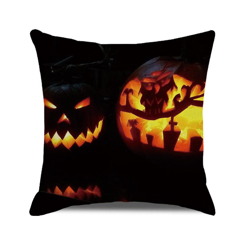Хэллоуин тема ужас тыква летучая мышь принт узор наволочка дома гостиная диван украшения квадратный пледы наволочка