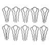 10 Pcs Hair U Shaped Clip Metal Black Coating French Vintage Style U Shaped Hair Pins for Hairstyling