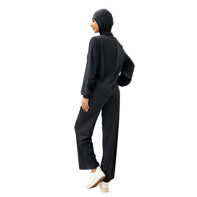 Женщины Длинные Исламские Купальники Мусульманские Купальники С Кепкой Женщины Скромные Лоскутные Длинные Рукава Исламская Одежда Буркини Купальный Костюм Весь Купальник