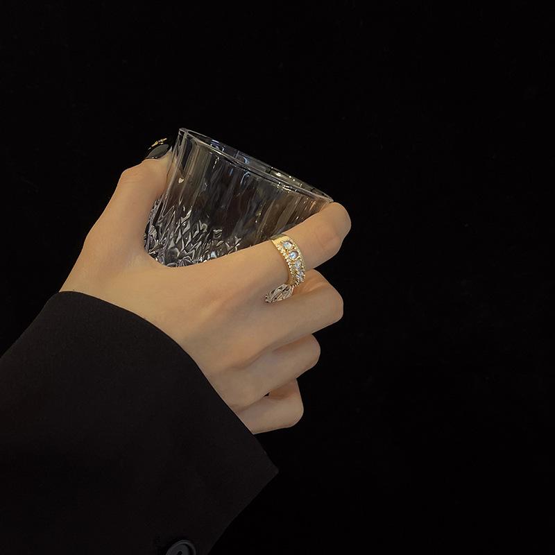 Южнокорейское ретро-кольцо Dongdaemun с регулируемым цирконием для женщин - модные украшения для указательного пальца