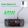 Зарядное устройство 45 Вт, быстрое зарядное устройство USB-C Steam Power Adapter для Nintendo Switch/Lite/OLED/Xbox Controller/телефона/планшета/ноутбука с кабелем Type C длиной 5 футов