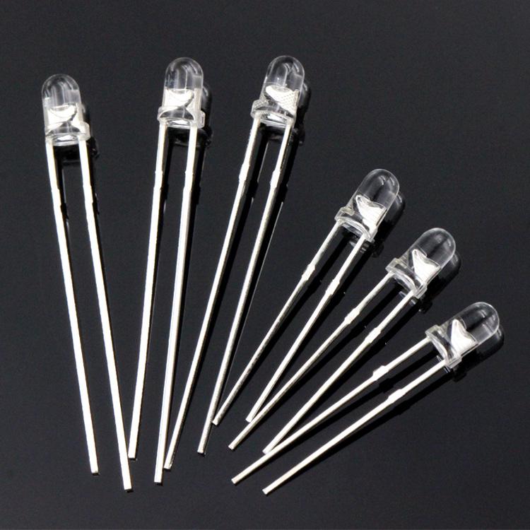 3mm LED Light-Emitting Diode Lamp: White, Red, Blue, Green