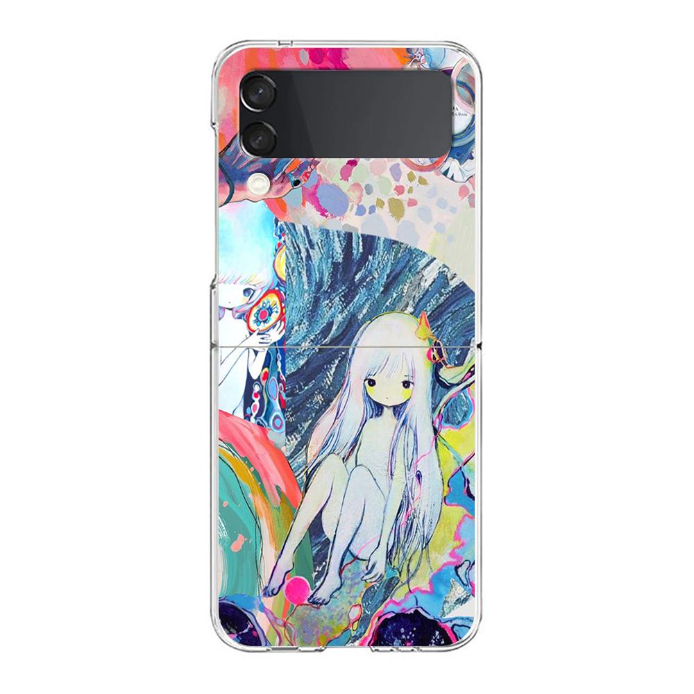Жесткий ПК Чехол для Телефона Aya Takano Для Samsung Galaxy Z Flip 5 4 3 Прозрачная Крышка Для Galaxy Z Flip 6 Складной Ударопрочный Чехол Сумка