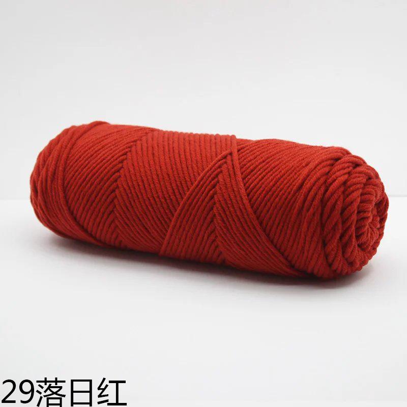 100 г/Клубок Молочная Хлопковая Шерсть Ручное Вязание Шарф Перчатки Шапка Толстая Пряжа Многоцветный Узор Натуральный Материал Мягкий Материал