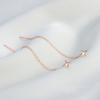 Drop Ear Line Long Hanging Earrings for Women Rose Gold Color Zircon Crystal Piercing Threader Earing Ear Accessories Jewelry