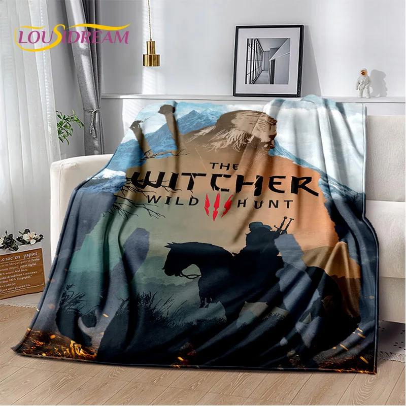 3D The W-Witcher Game Cartoon Soft Flannel Blanket for Beds Bedroom Sofa Picnic,Throw Blanket for Cover Outdoor Leisure Nap Gift