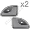 2 внутренние дверные ручки передняя правая и передняя левая со стороны водителя и пассажира для Twingo 9307 Kangoo 9810[7268]
