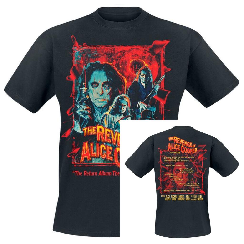 Hot Alice Cooper Graphic Cotton Band Shirt Unisex Summer Short Sleeve Fashion Brand Tee Luxury Casual Vintage
