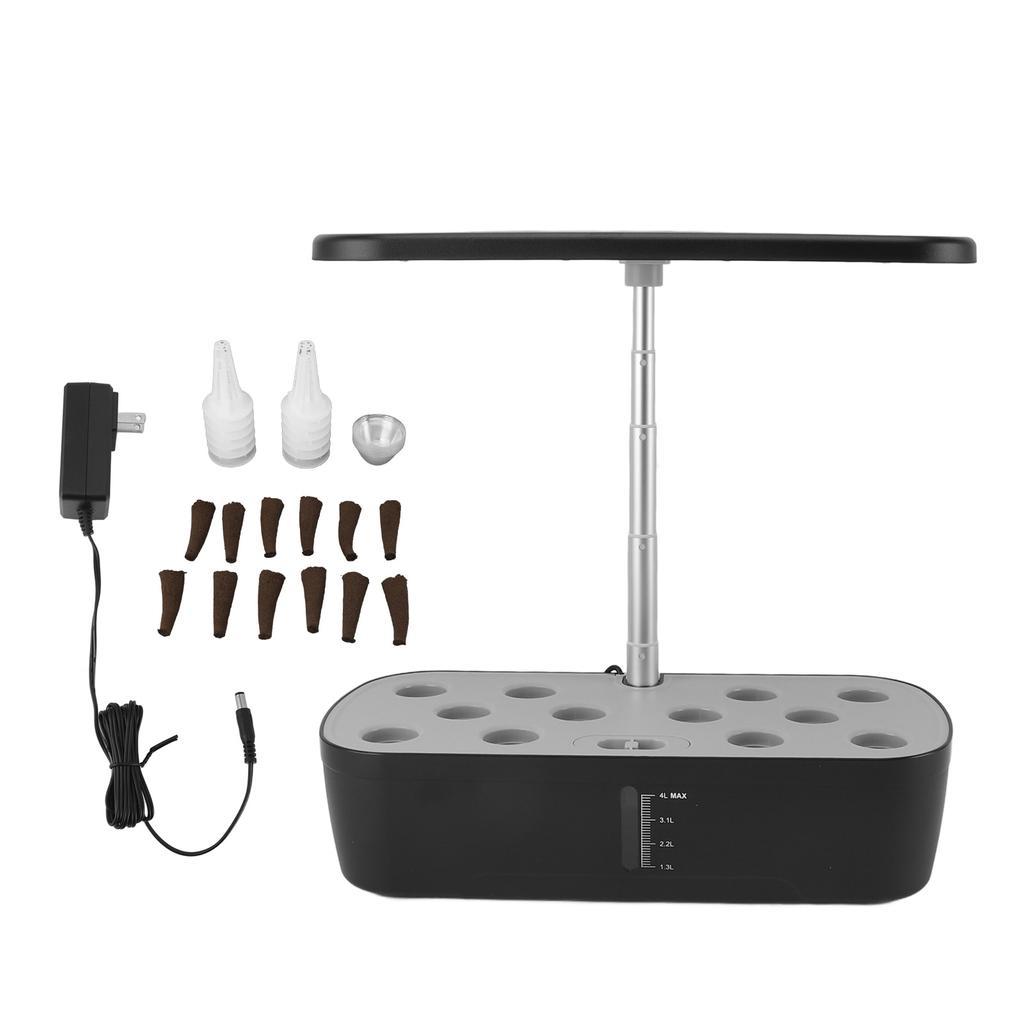 Hydroponics Growing System Planter ABS 12 Pods Soilless Indoor Garden Kit with LED Grow Light for Home