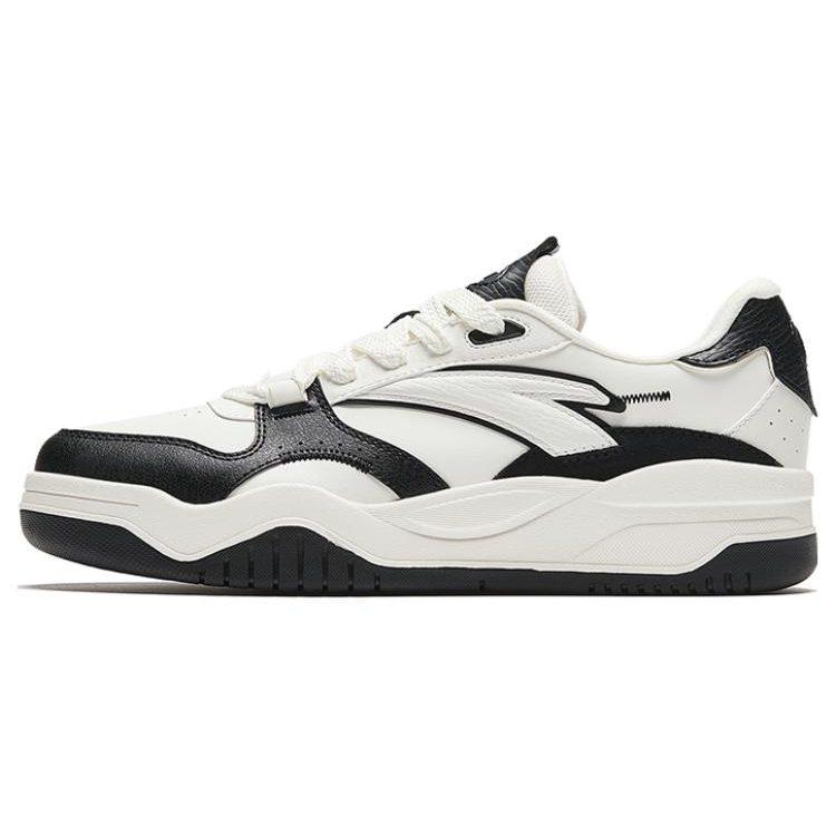 Anta Wave Shoe Comfortable Cushioning Low top Skateboard Shoes Women's Black White 922348003-2