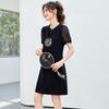 Chinese style elegant dress for women, summer 2026 new style, simple and fashionable straight tube skirt, slimming dress