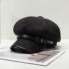 Autumn and Winter Hats Women's Fashion Versatile Octagonal Hats Big Head Circumference Showing Face Ducktongue Beret Newsboy Hat