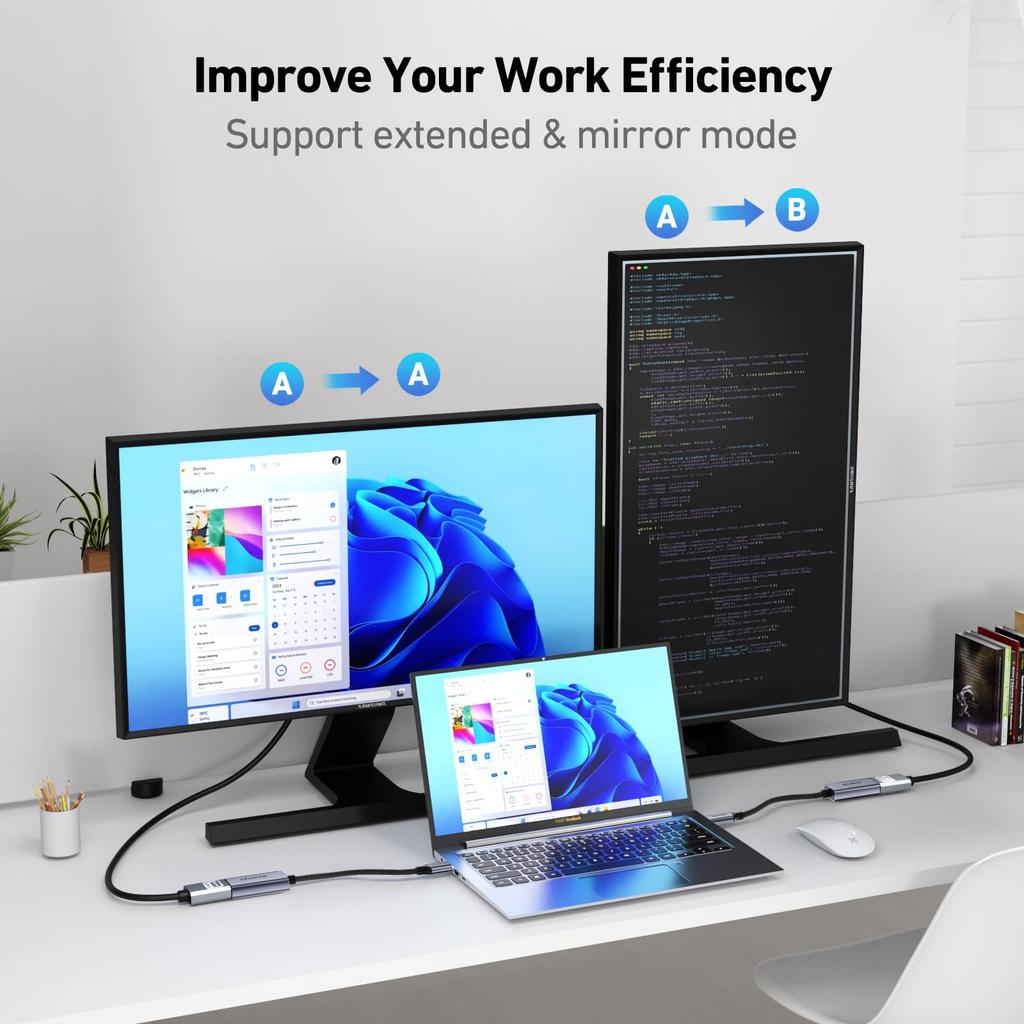 BENFEI USB C на HDMI 4K USB на HDMI Адаптер Совместимый Конвертер Видео Совместимый с iPhone 15 MacBook XPS Адаптером, Тип-C [Thunderbolt 3/4] Тип-C
