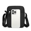 Men's Crossbody Messenger Bag - Oxford Cloth, Logo Print, Phone Holder, Mini Shoulder Bag