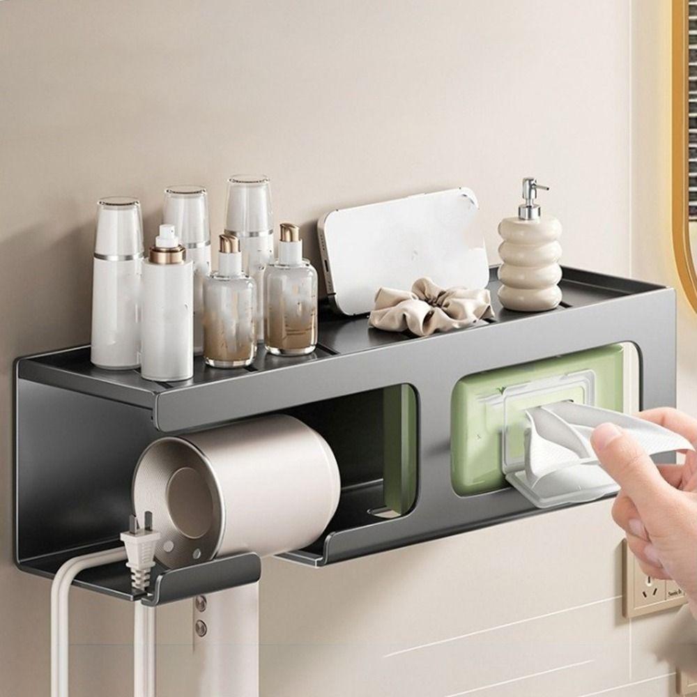 Rustproof Hair Dryer Holder Wall Mounted Toilet Paper Holder Bathroom Tissue Holder  Bathroom Use