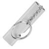 Outdoor Survival Whistle with Keychain Aluminum Alloy Double Tubes Whistle Silver