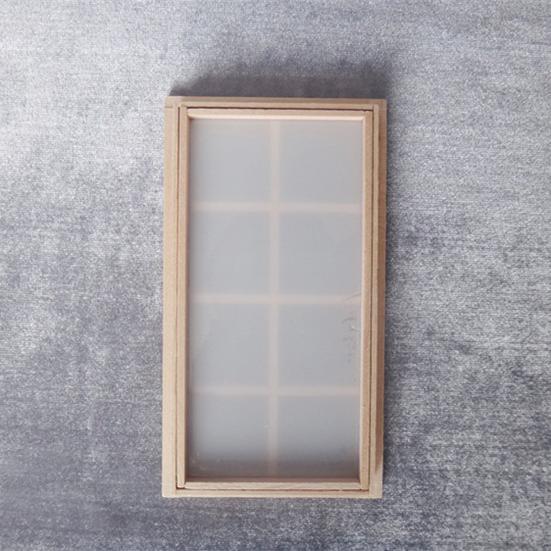 Gift Solid Color Traditional 8-Pane Door Dollhouse Window Frame DIY Accessories Mini