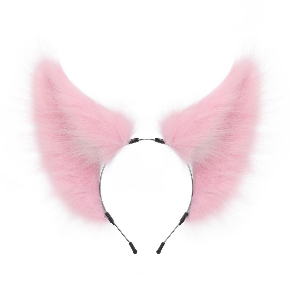 Simulated plush cat ear headband, cute big-eared cat headdress, cosplay comic exhibition animal ear headband, cat girl hair accessory