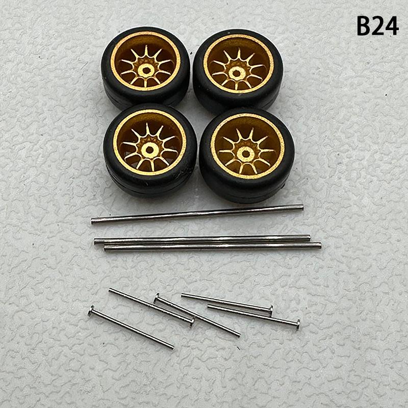 Инновационные ABS Основные Модифицированные Детали Игрушка-Транспорт Для Hotwheels Tomica Mini Gt 1 Комплект 1/64 Модель Автомобиля Колеса С Резиновыми Шинами