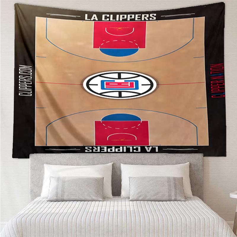 Los Angeles Clippers logo Tapestry for Bedroom Aesthetic Classroom Tapestries Wall Hanging for Living Room Dorm Office,Ideal Creative Gift