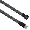 Гибкий плоский USB-C кабель FPC, изогнутый под углом 90 градусов, 45 Вт PD-зарядка, скорость 480 Мбит/с, подходит для игровых консолей, FPV-устройств