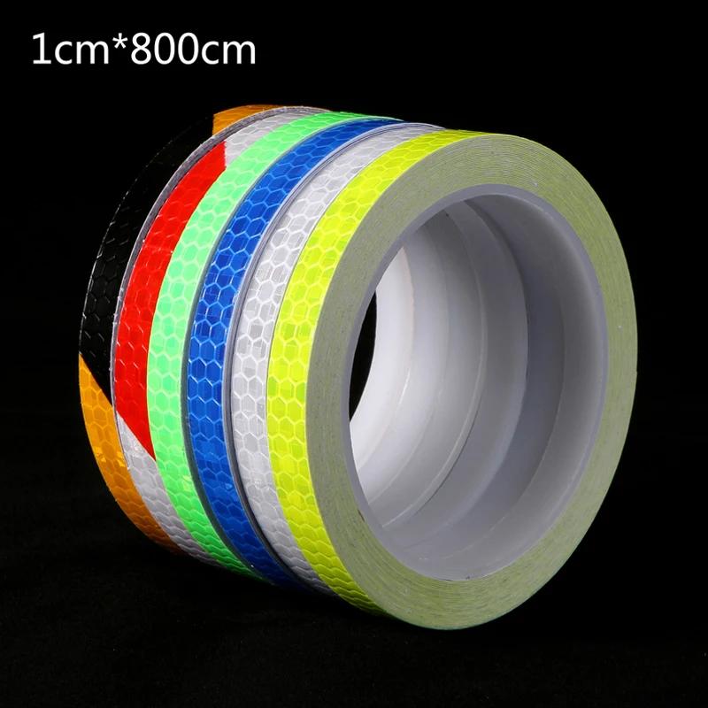 8M Универсальные светоотражающие цветные наклейки для кузова автомобиля, предотвращающие столкновения, наклейки на обод колеса мотоцикла, аксессуары