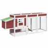 Chicken Coop Mocha 204 x 50 x 84 cm Solid Pine Wood