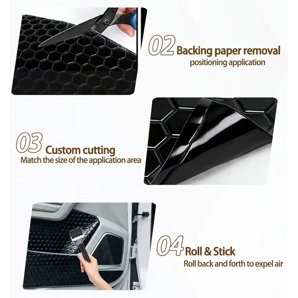 1Pcs Aluminum Foil Coated Car Sound Deadener 20x10cm Soundproofing Board for Car Door Trunk Hood
