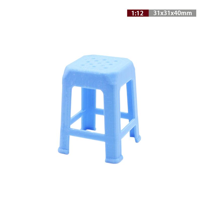 1шт. Игрушка для гостиной 1:12 Мини-кукольный домик Моделирование Пластиковый Табурет Маленький Стул Модель Кукольный Дом Мебель Аксессуары Украшения