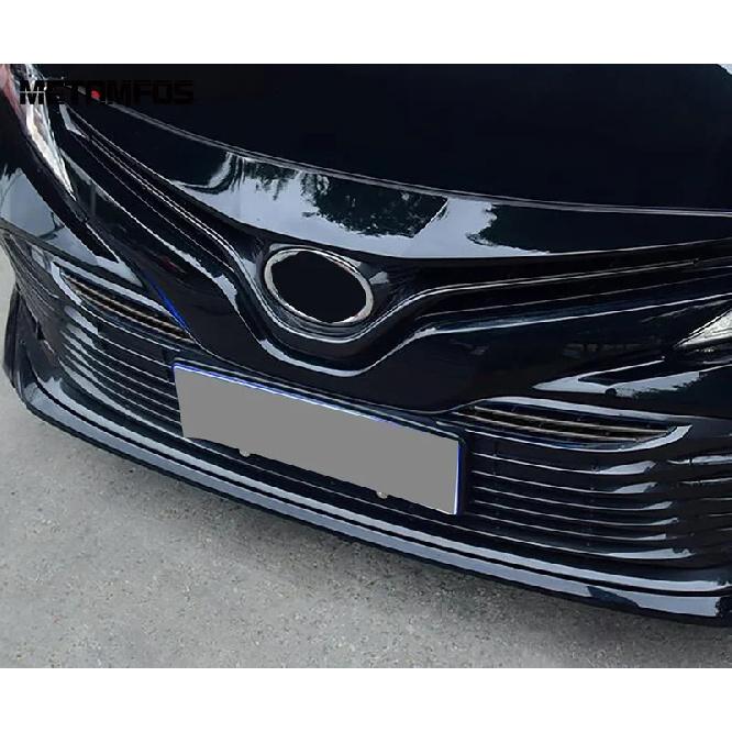 Для Toyota Camry LE XLE 2018 Нержавеющая сталь Передняя центральная решетка Радиатора Гоночная решетка Отделка Наклейка Аксессуары Стайлинг автомобиля