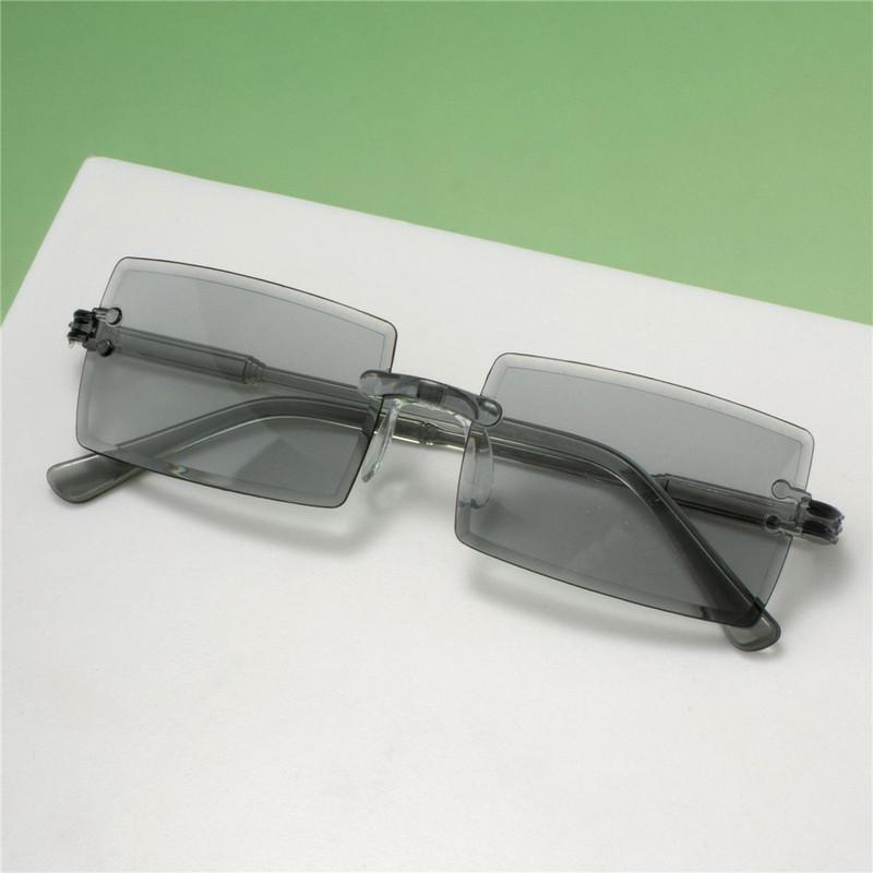 20PCS Retro Sunglasses Women Brand Designer Fashion Rimless Gradient Sun Glasses Shades Cutting Lens Ladies Frameless Eyeglasses