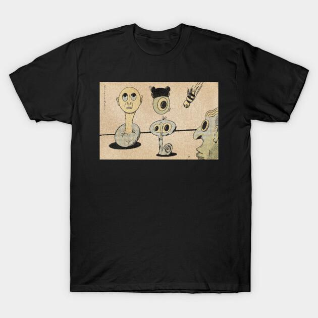 Asian Size Cotton Unisex Tshirt Print T-shirt Weird Scene T-shirt No-Cut Print Regular Fit