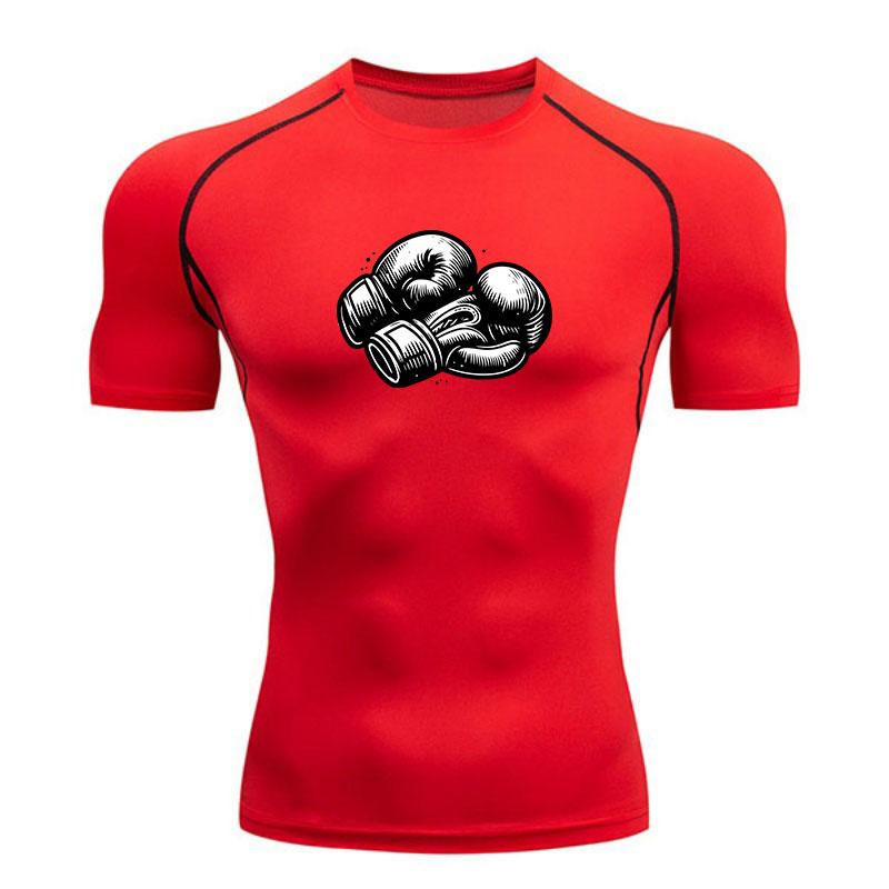 Men's Compression Athletic Workout T-Shirt, Vintage Boxing G