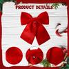 25cm Christmas Bow Tree Bowknot Xmas Decoration Velvet Ornament for Indoor Front Door