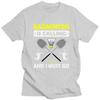 Fashion Badminton Is Calling And I Must Go T Shirt Men ShortSleeve Tshirt Casual Tee For Husband Father Oversized Tshirt