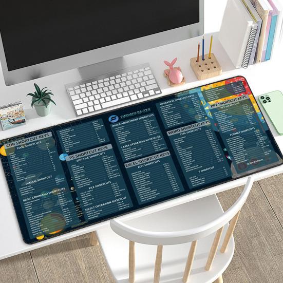 40x90 см большой компьютерный коврик для мыши портативный водонепроницаемый офисный Power Point Excel Word сочетания клавиш настольный коврик нескользящий настольный коврик для мыши аксессуары для ПК