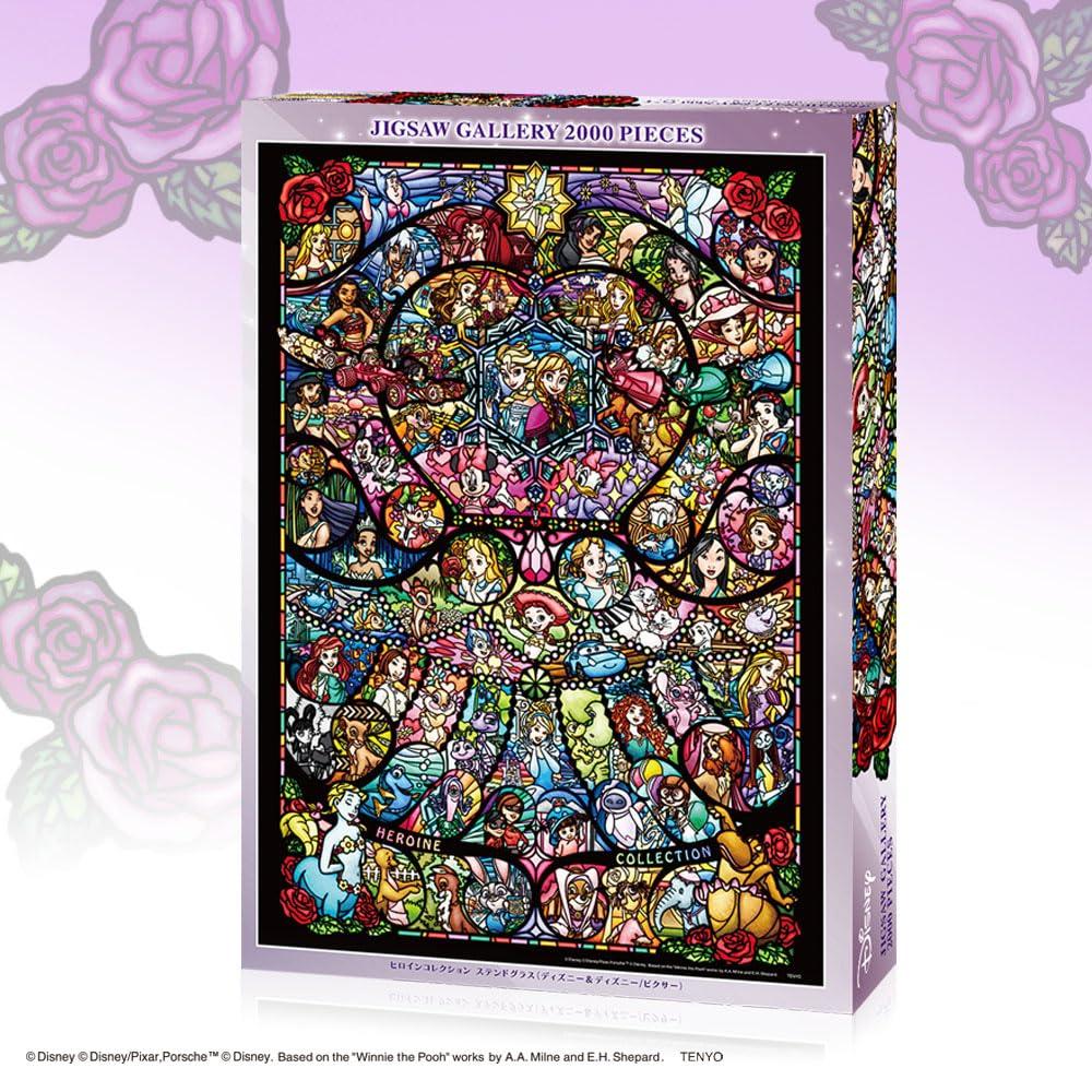 2000 Piece Jigsaw Puzzle Disney Disney Pixar Heroine Collection Stained Glass & (73x102cm)